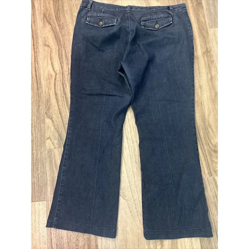 Dana Buchman Signature Womens‎ Size 14 Dress Blue Jeans Mid Rise Dark Wash